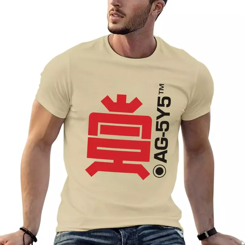 Коллекция 2024 года, Всесезонная футболка с рисунком АГ системы, аниме одежда для мальчиков, летние топы, топ с коротким рукавом из чистого хлопка, уличная одежда