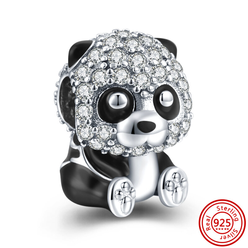 Fit Original Pandora Charms bracciale donna europa accessori per gioielli nuova maschera in argento Sterling 925 Bear Panda Cute Fashion Beads