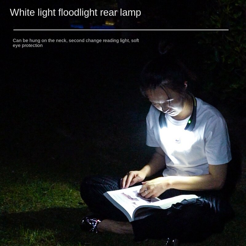 Luz de cabeza COB para exteriores, luz de conducción nocturna para correr, recargable por USB C, luz fuerte con luz trasera roja, nueva