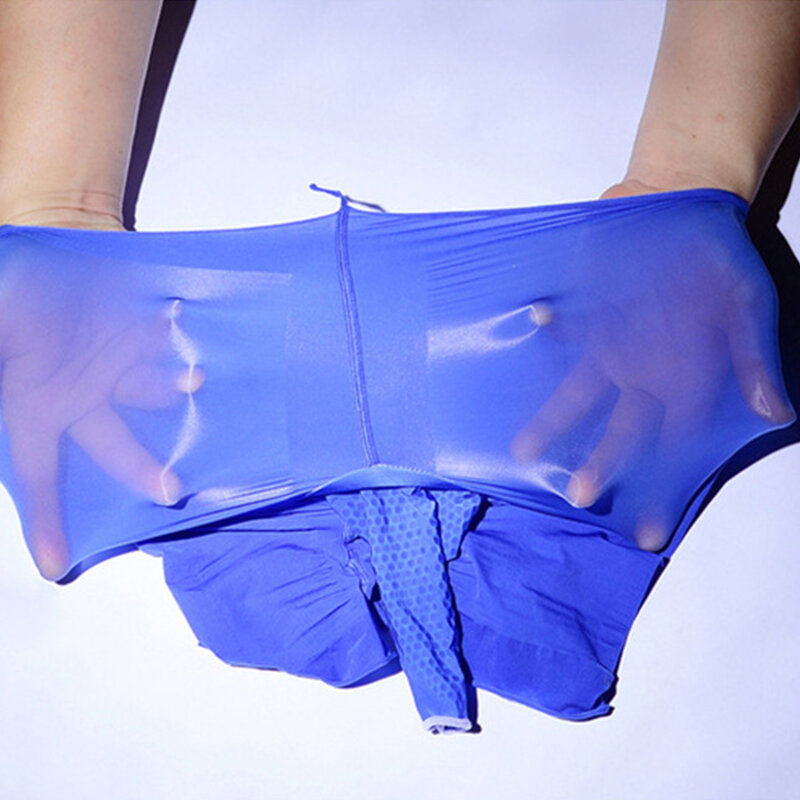 Boxer en maille transparente ultra-fine pour homme, sous-vêtement transparent et brillant, caleçon sensuel 7.0, culotte de lingerie
