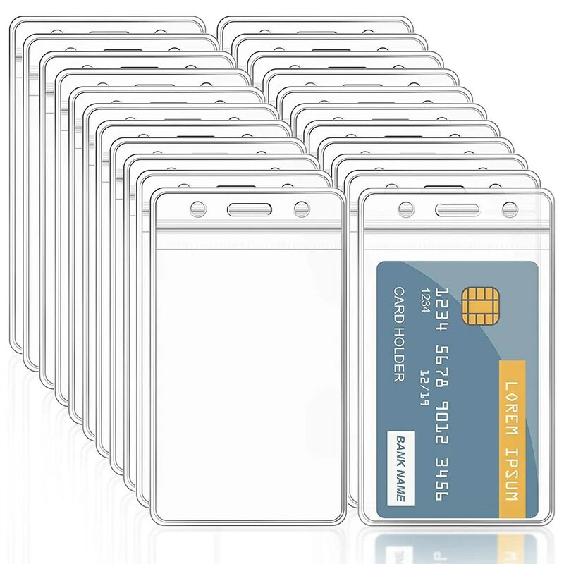Прозрачный мягкий защитный чехол для банковских и кредитных карт, водонепроницаемый держатель для бейджей для проведения акций, рабочего удостоверения, прохождения удостоверения личности