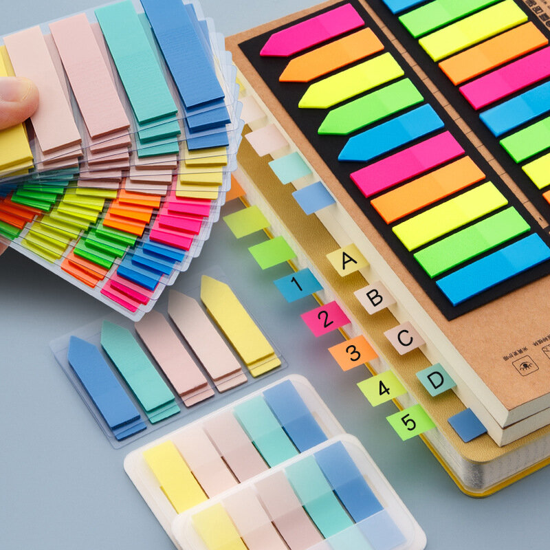 Transparente Sticky Notes Memo Pads, Translúcido Post Notepads, Papelaria 3D, Tabs Livro Índice, Marcadores Adesivos, Material de Escritório Escolar