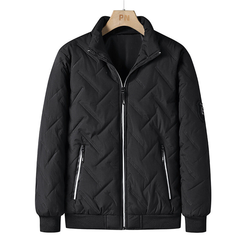 남성용 패딩 재킷, 겨울 두꺼운 재킷, 단색 코트, 패션 캐주얼 파카, 남성 블랙 재킷, 겉옷