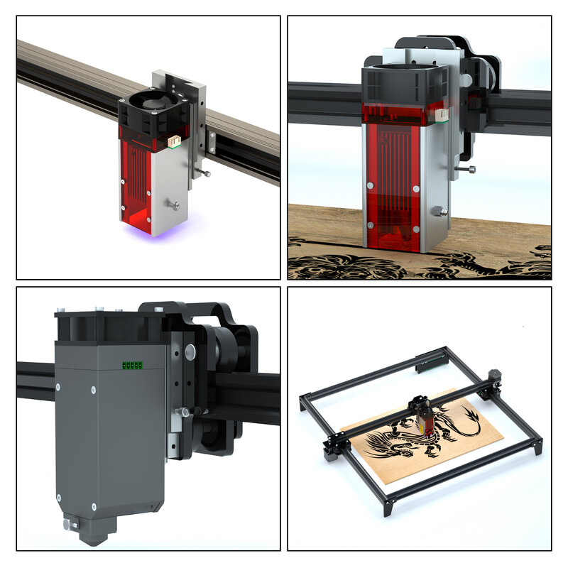 Zbaitu Laser Module Hoofd Vaste Montage Houder Voor Cnc Graveur Snijden Houtbewerking Machine Z-as Slide Way Lifting Frame