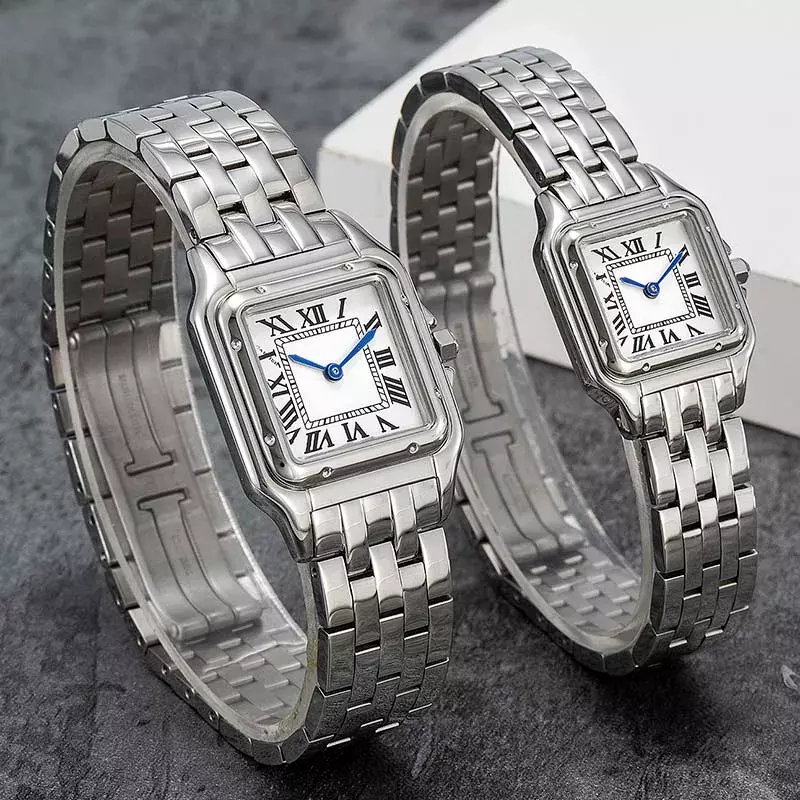 Relógio de aço inoxidável impermeável para homens e mulheres, movimento de quartzo importado de couro, nova moda elegante