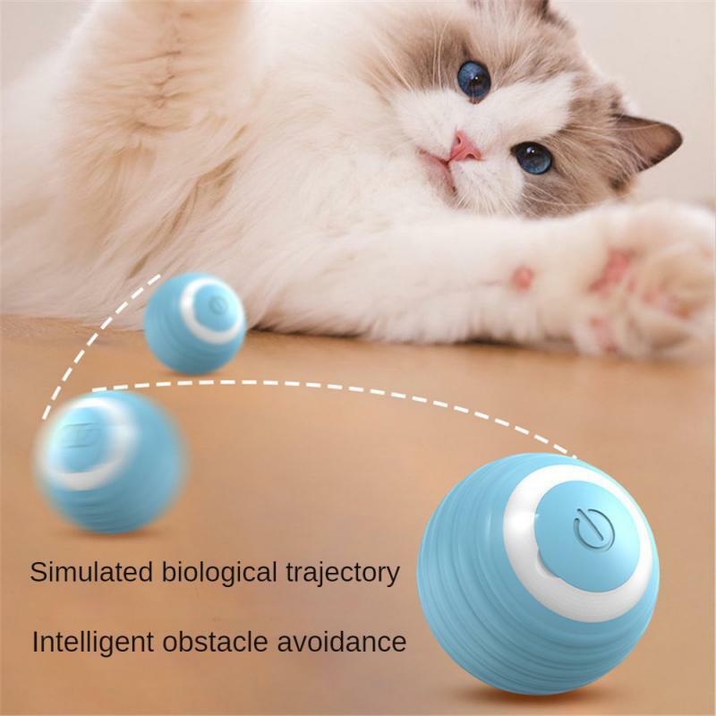 Pussy Ball Food Grade Silicone Charging Pet Rolling Ball Intelligent Cat Training Supplies Rechargeable Cat Ball Bitter Cat Toy