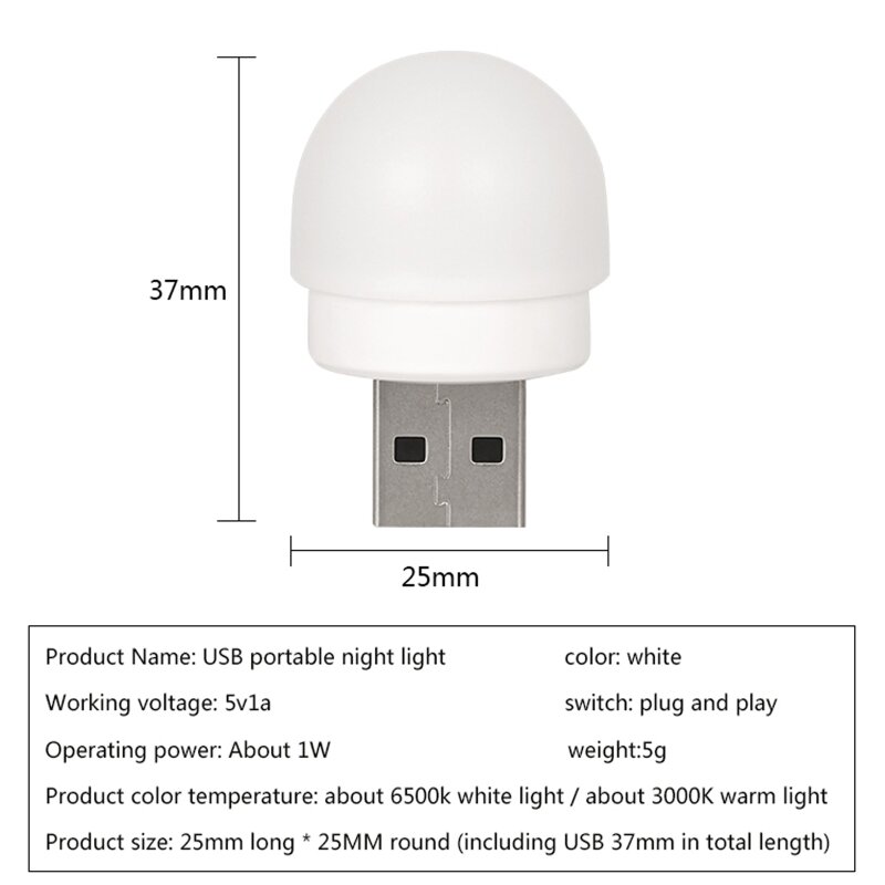 do kreatywnej mini lampki nocnej USB okrągłe oko lampy do ochrony łóżek sypialni