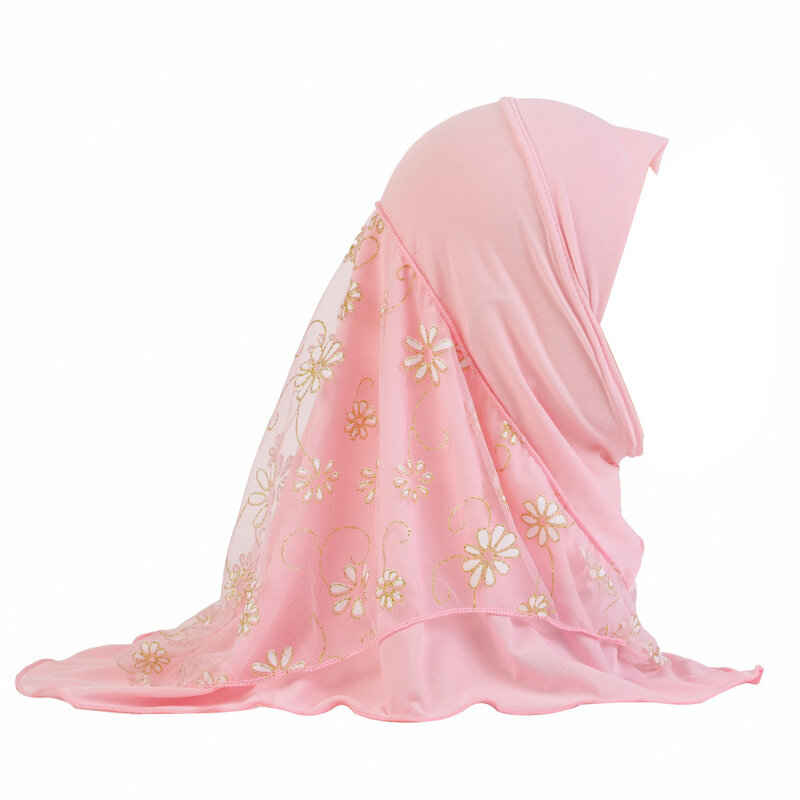 ผ้าโพกหัวมุสลิมสำหรับเด็กผู้หญิง2-7ปีผ้าพันคอฮิญาบอิสลาม