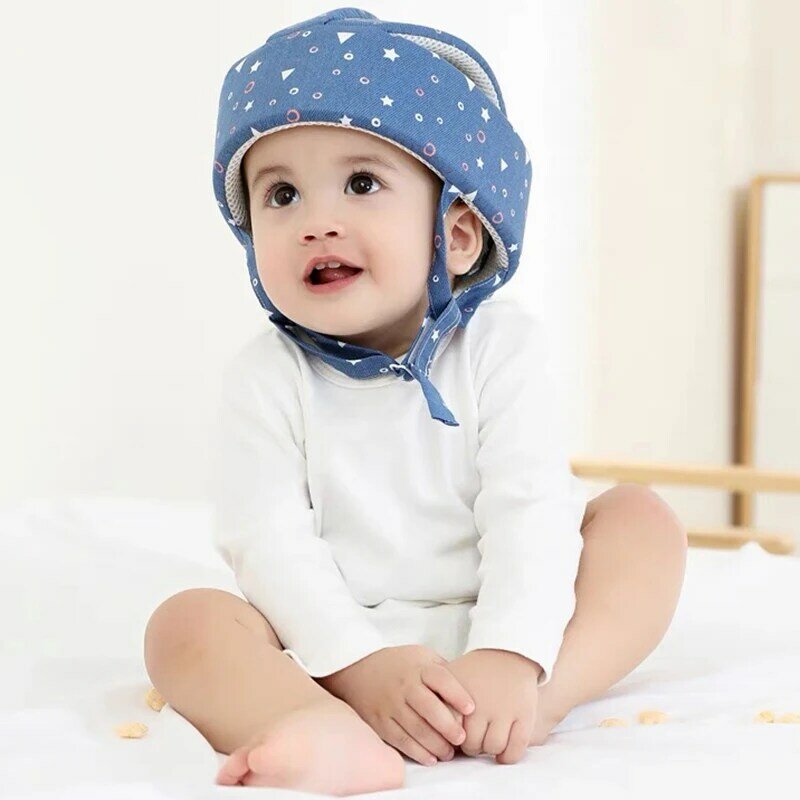 Czapka dla malucha dla niemowląt antykolizyjna czapka ochronna dla niemowląt hełm ochronny dla niemowląt miękka wygodna ochrona głowy i ochrona-regulowana
