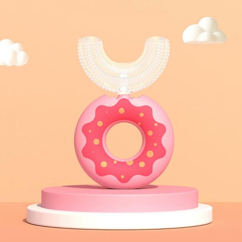 Kinder zahnbürste U-förmige Donut form 2-6 Jahre alt Cartoon Silikon Baby Zahnbürste Zahnbürste manuelle Mundpflege Reinigung