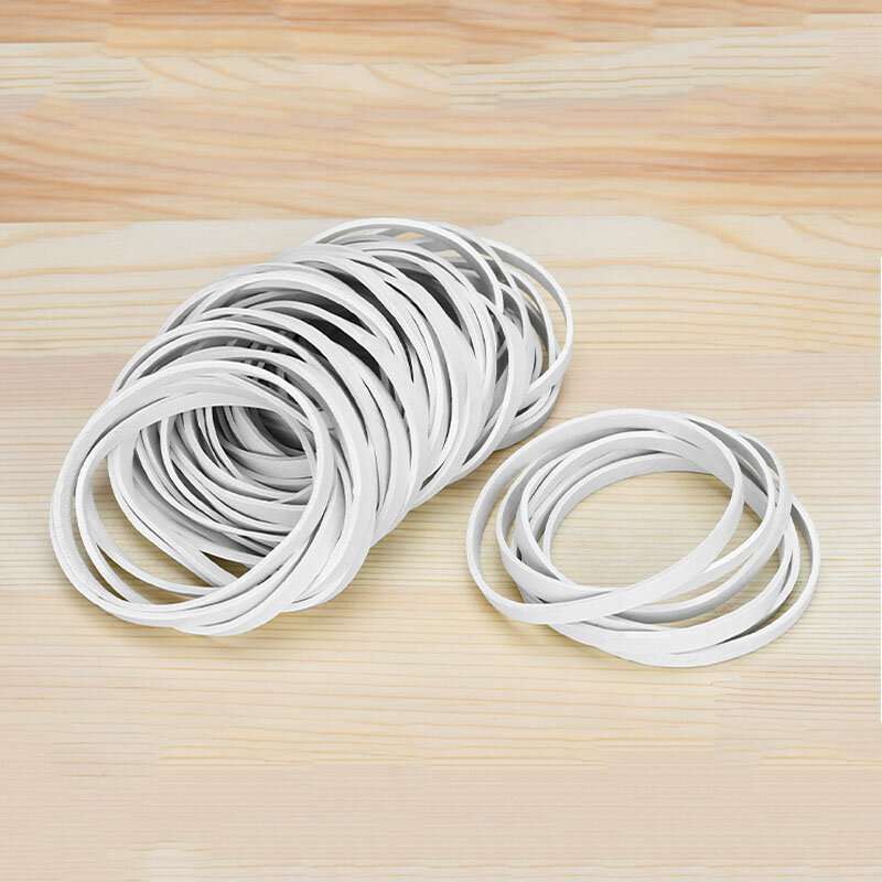 Bandes élastiques en caoutchouc blanc Dia15-60mm mm, porte-paquet, fournitures pour l'école, la maison ou le bureau, large 5mm THK1.5mm