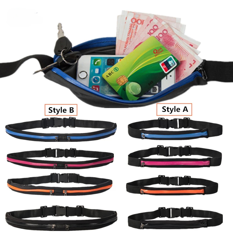 Спортивная сумка для бега, поясная сумка с карманом для бега, езды на велосипеде, бега, поясная сумка, водонепроницаемая Регулируемая сумка для телефона, карманная сумка
