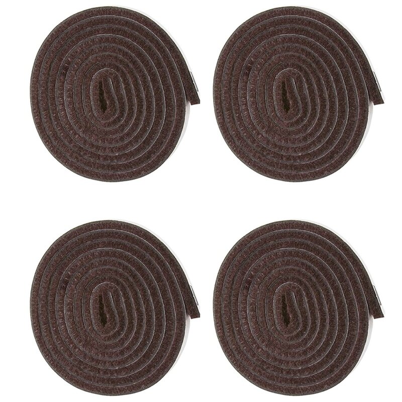 Rouleau de bande en feutre rapDuty auto-adhésif pour surfaces dures, marron, 1/2 po x 60 po, 4X