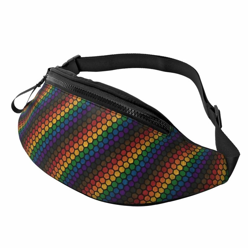 Inclusive Rainbow Printed Waist Bags LGBTQ Pride Men Women's Fanny Pack Casual Travel Banana Bags Belt Pouch