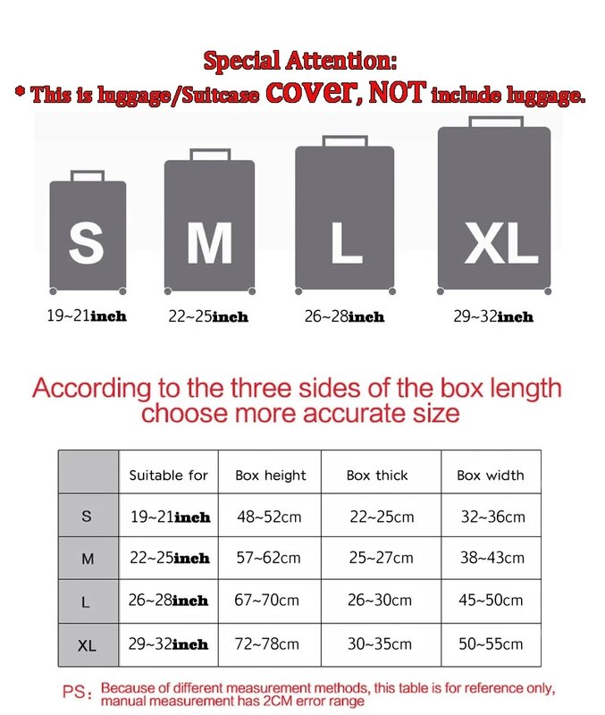 Thick Elastic Cartoon Design Luggage Protective Cover Zipper Suit For 18-32 inch Suitcase Covers Trolley Cover Travel Accessorie