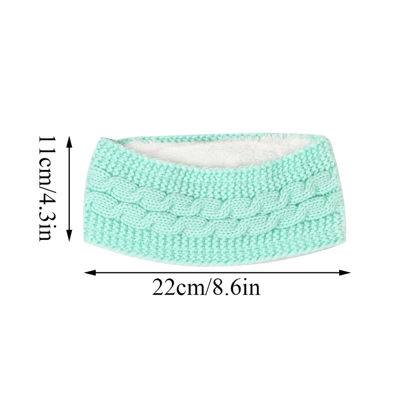 Thickened Plush Wool Knitting Hair Band In Autumn And Winter Warm Sports Headband New Hair Accessories Solid Wide Elastic Turban
