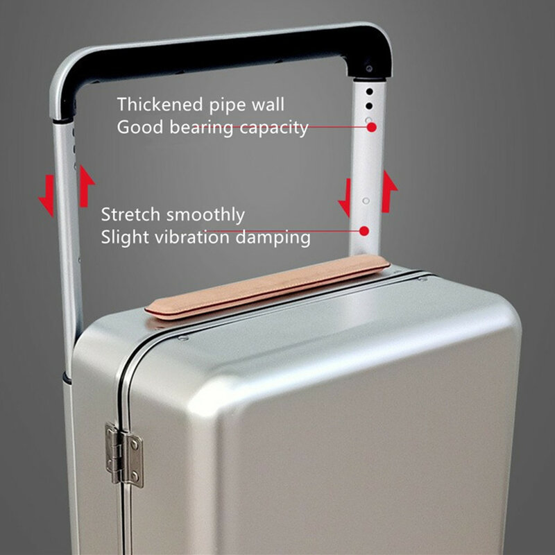 20 Inch Business Trolley Case UV Disinfection Suitcase Aluminum Magnesium Alloy Travel Box Wide Drawbar Boarding Bag TSA Lock 4