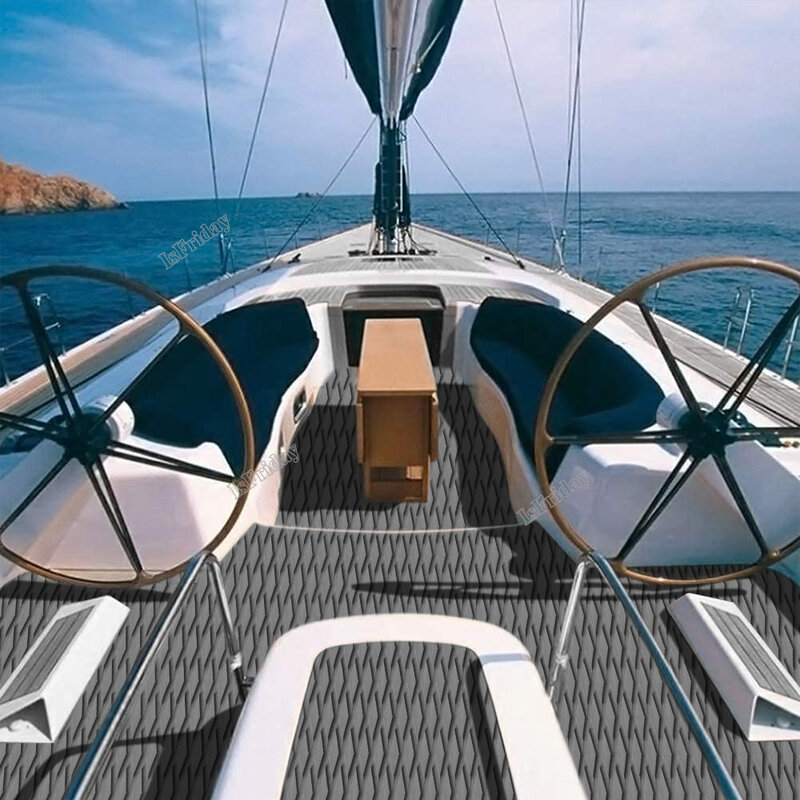 2400x550x5MM EVA Foam Faux Teak Flooring Decking Sheet Non-Skid Self Adhesive Boat Deck Anti-fatigue Mat Yacht Flooring Pad