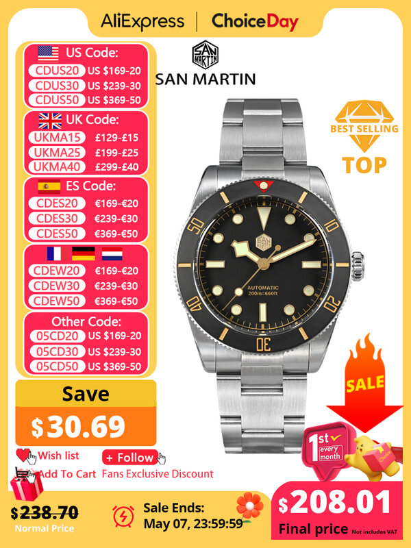 San Martin новые 37 мм BB54 винтажные часы для дайверов NH35 автоматические механические мужские наручные часы сапфировые светящиеся водонепроницаемые 200 м SN0138