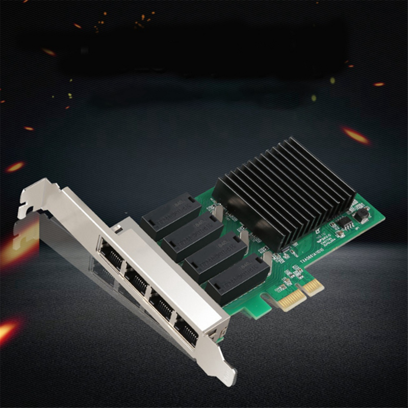 PCI-E 4-портовая гигабитная сетевая карта PCI-E RTL8111H чип 1000 Мбит/с RJ45 LAN адаптер сетевой контроллер