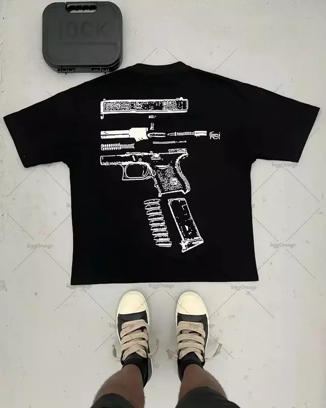 T-Shirt Gothique à Manches Courtes pour Homme, Vêtement à la Mode, avec Motif Imprimé de Lettres, Style Hip Hop de Rue, Harajuku, Décontracté, 2024Y2K