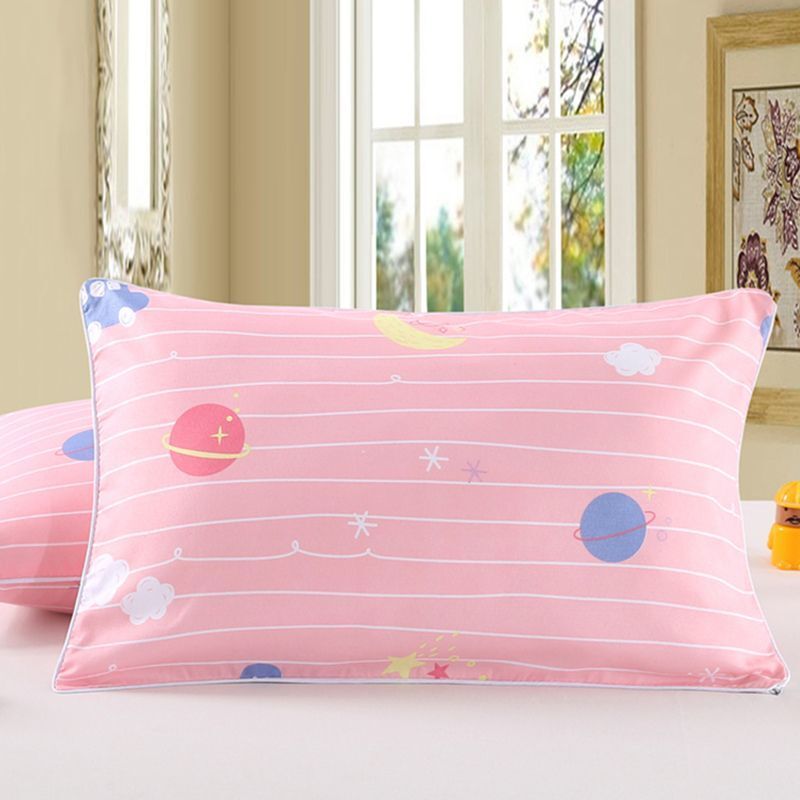 Almohada de algodón de alta calidad para el hogar, cojín individual de 60x40cm para dormitorio de estudiantes, patrón impreso Simple, almohada suave para dormir para niños