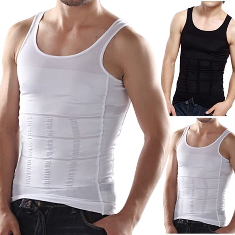 Shapers Mannen T-shirt Afslanken Body Tummy Controle Vest Shirt Compressie Buik Shaper Shirt Gym Sport Ondergoed Top Shapers