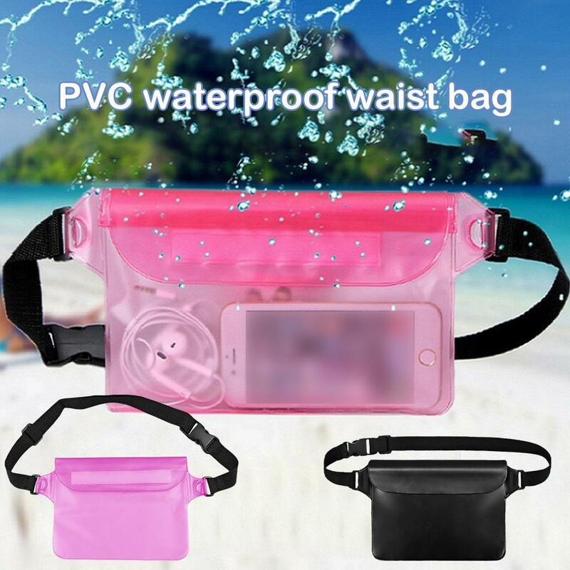 Bolsa impermeable de PVC para natación y buceo, riñonera de hombro para buceo, funda de teléfono móvil subacuática, bolsa seca para exteriores