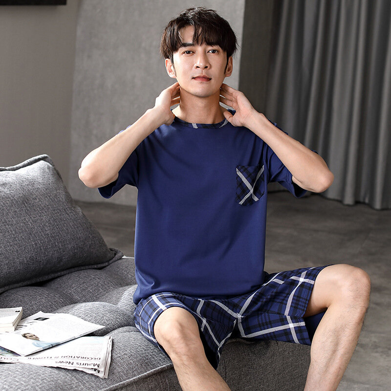 Sommer Nachtwäsche Kurzarm große Größe Baumwolle Pyjama Sets Shorts Nachtwäsche Homewear Sets Marke koreanische Mode Pyjamas