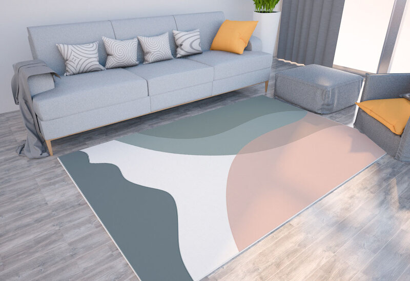 Moderno astratto stampa geometrica tappeto bohémien casa soggiorno divano decorazione tappetino camera da letto morbido tappeto di grandi dimensioni