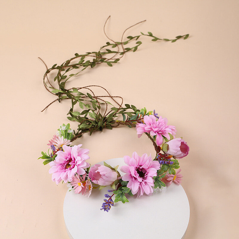 Corona de vid de flores para mujer, regalo de joyería de Boda nupcial, guirnaldas florales, corona, accesorios para el cabello, tocado, nuevo