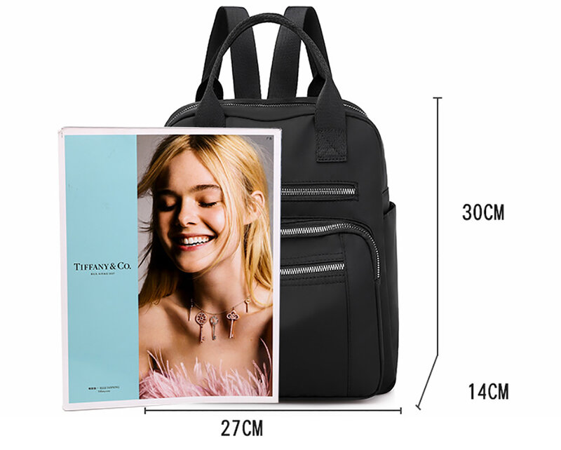 Fashion Women Backpack Travel Portable Large Capacity Shoulder Bag Oxford Cloth Waterproof Casual Backpack Handbag Schoolbag