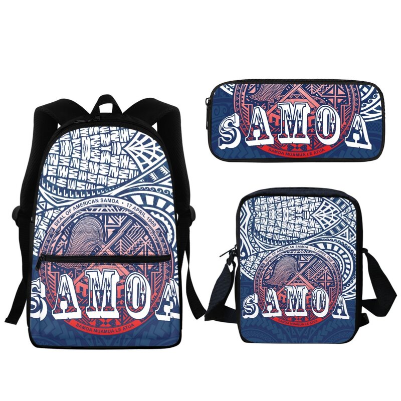Vintage Samoa polinesiana Designer Fashion zaino ragazzi ragazze grande capacità Zipper School Bag Lunch Small Satchel Pencil Bag
