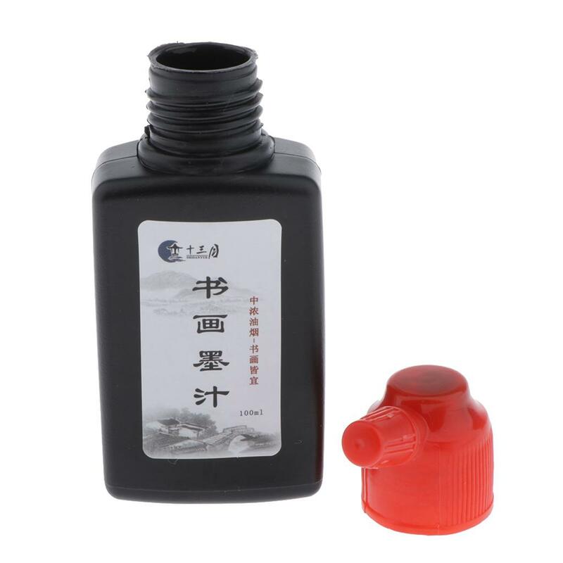 Tinta negra de 100ml para caligrafía de pincel japonés y obras de arte tradicionales chinas (negro)