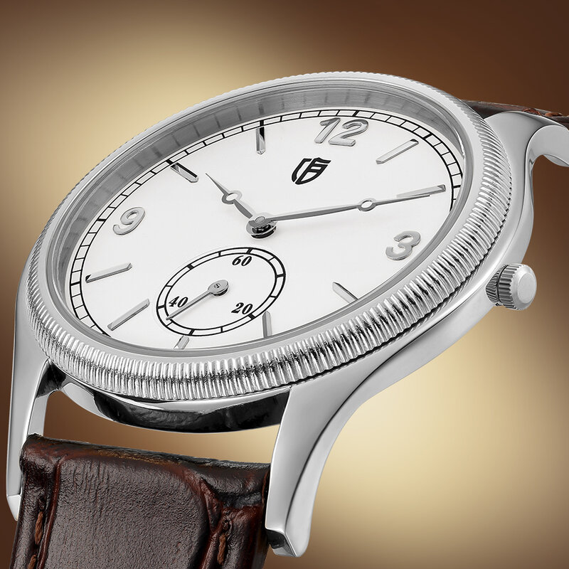 BERNY-relojes de cuarzo para hombre y mujer, reloj ultrafino de 38mm para pareja, sencillo, de fácil lectura, de cuero genuino
