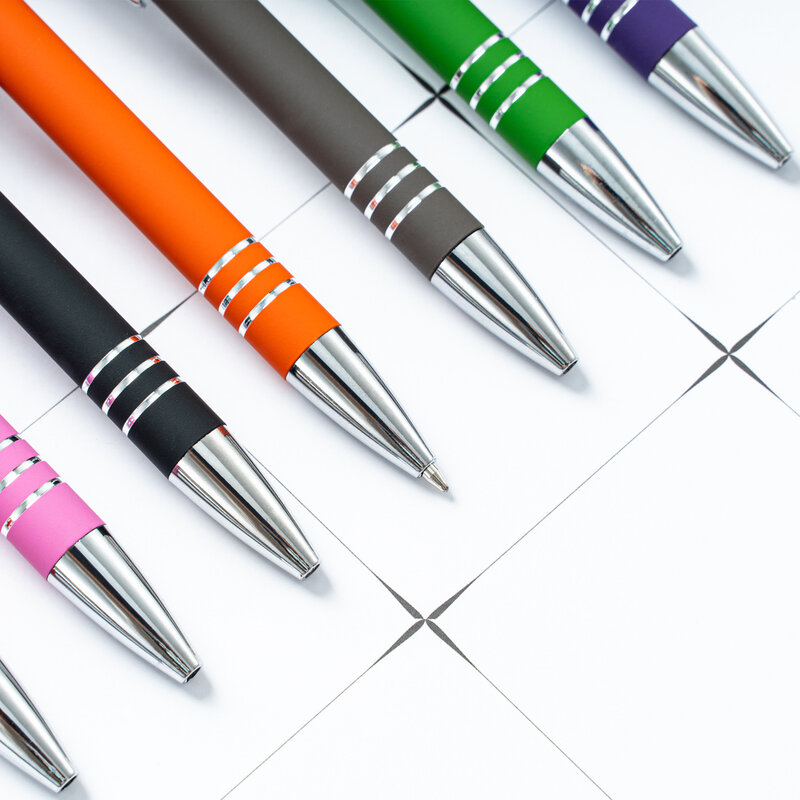 20Pcs Pushing stylus touch screen ballpoint pen multifunctional metal capacitive pen