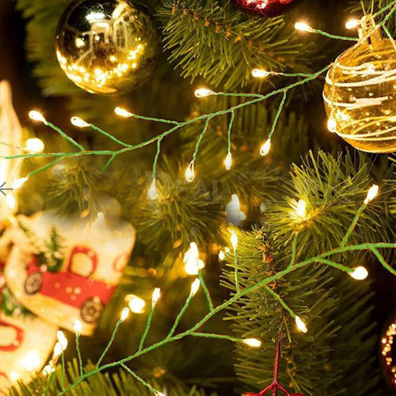 LED في الهواء الطلق أضواء سلسلة عيد الميلاد ، جارلاند الجنية الخفيفة ، عطلة الإضاءة ، حفلة هالوين ، الزفاف ، السنة الجديدة الديكور ، العنقودية ، 18 متر