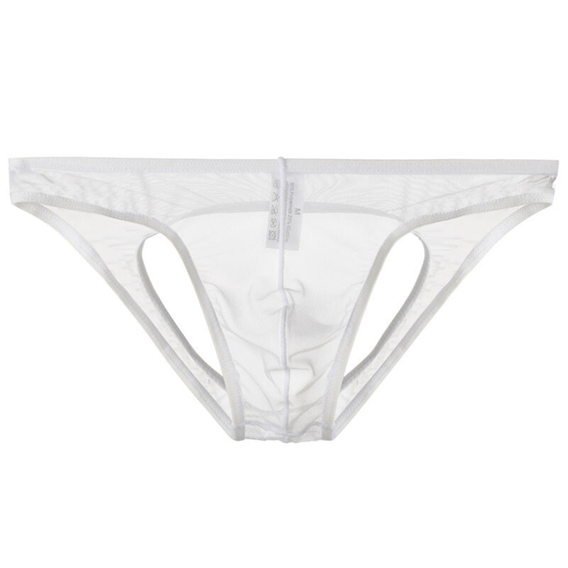 Slip transparent ultra-fin pour homme, sous-vêtement à séchage rapide, entrejambe ouvert, culotte string respirante, élasticité taille basse