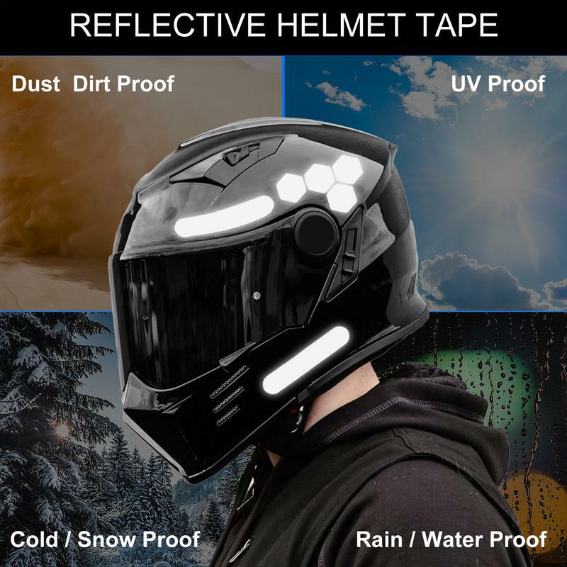 Motorcycle Stickers Waterproof Nighttime Safety Reflectors Simple And Effective Reflective Tape For Helmets Bikes Motorcycles