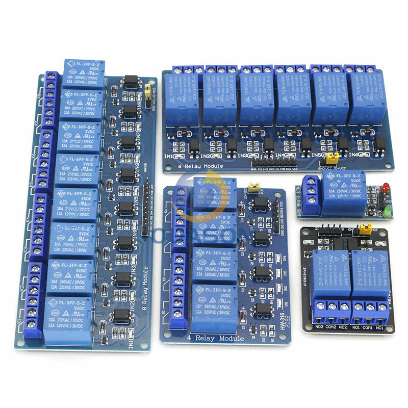 5V 12V1 2 4 6 8 Kanaals Relais Module Met Optocoupler Relais Uitgang 1 2 4 6 8 Manier relais Module Voor Arduino Op Voorraad
