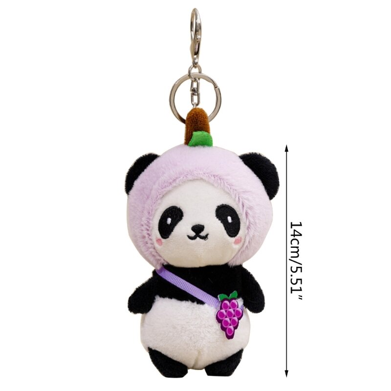 Panda dibujos animados bolso bolso colgante para llavero máquina juguete