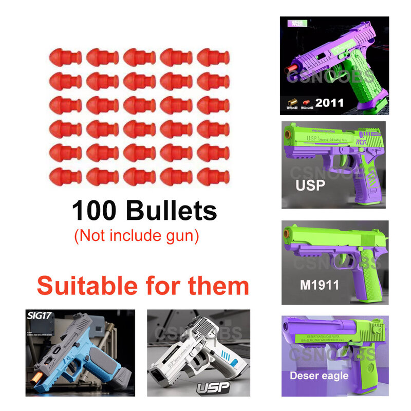 Automatic Gun Accessory Desert Eagle 2011 M9A3 Pistol Bullet and Shell Parts Accessories for USP Toy Gun Spare Parts Replacement