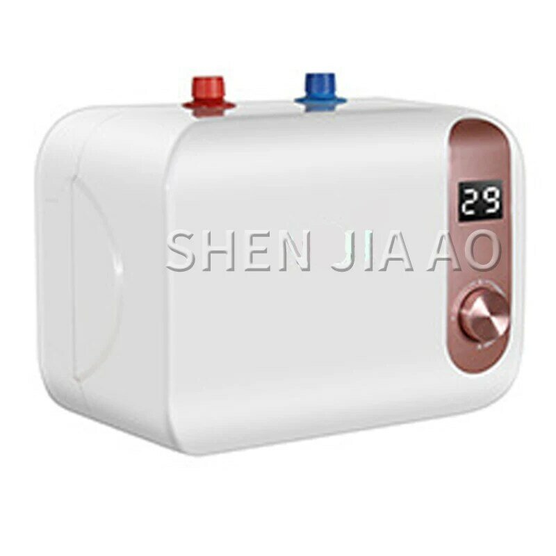 8l pequeno aquecedor de água elétrico de armazenamento doméstico tipo de aquecimento rápido aquecedor de água mecânica display digital aquecedor de água 220v