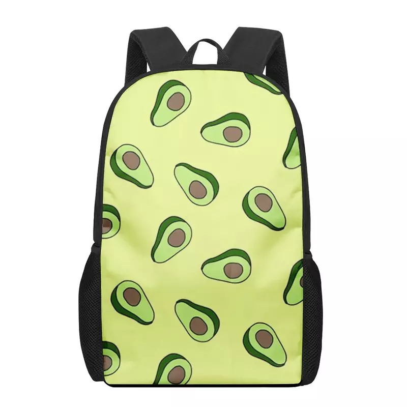 Cartoon Cute Avocado Print School Bags for Boys Girls Primary Students Backpacks Kids Book Bag Satchel Back Pack