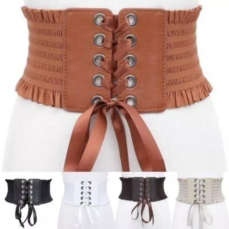 Women Belt for Dress Leather Bowknot Wide Belts Simple Wrap Waistband Coat Corset Designer Luxury Brand Cummerbunds Waistbelt