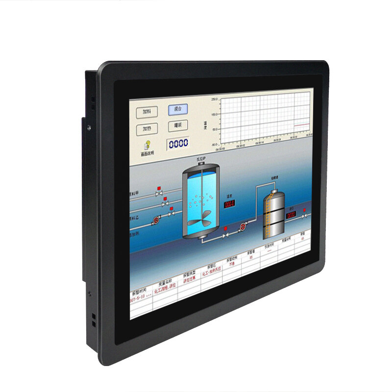 Embedded 19-inch touch screen computer all-in-one industrial control resistive capacitive touch monitor industrial aluminum all