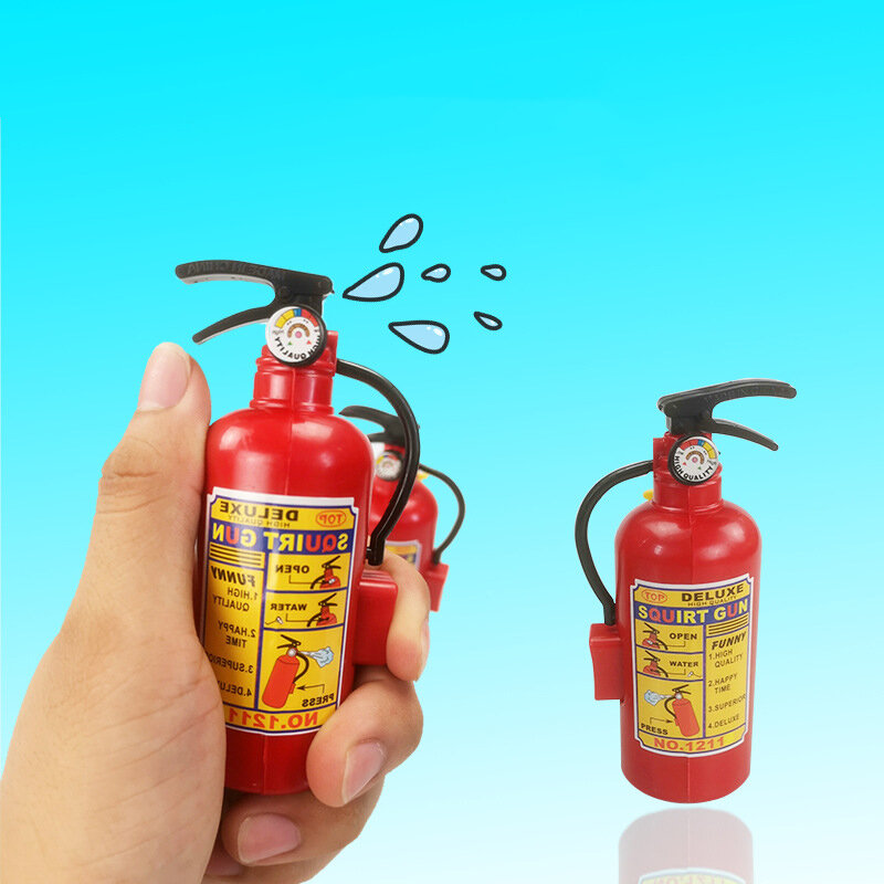 3/6pc Creative Fire Extinguisher Water Sprayer Funny Mini Whole Person Prank Water Play Toys Kids Beach Swim Spray Water Toys