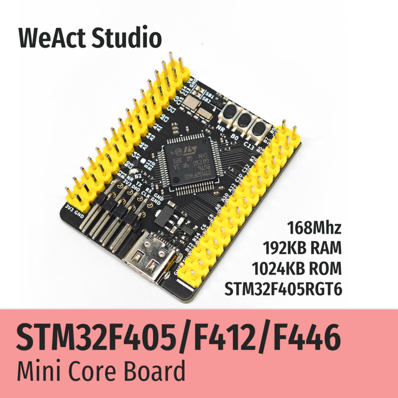 WeAct-Placa de demostración de Micropython STM32F405RGT6, STM32F412RET6, STM32F446RET6, STM32F405, STM32F412, STM32F446, STM32F4, STM32