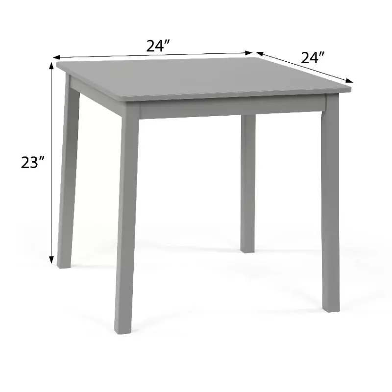 Set tavolo e sedie per bambini in legno da 3 pezzi in grigio