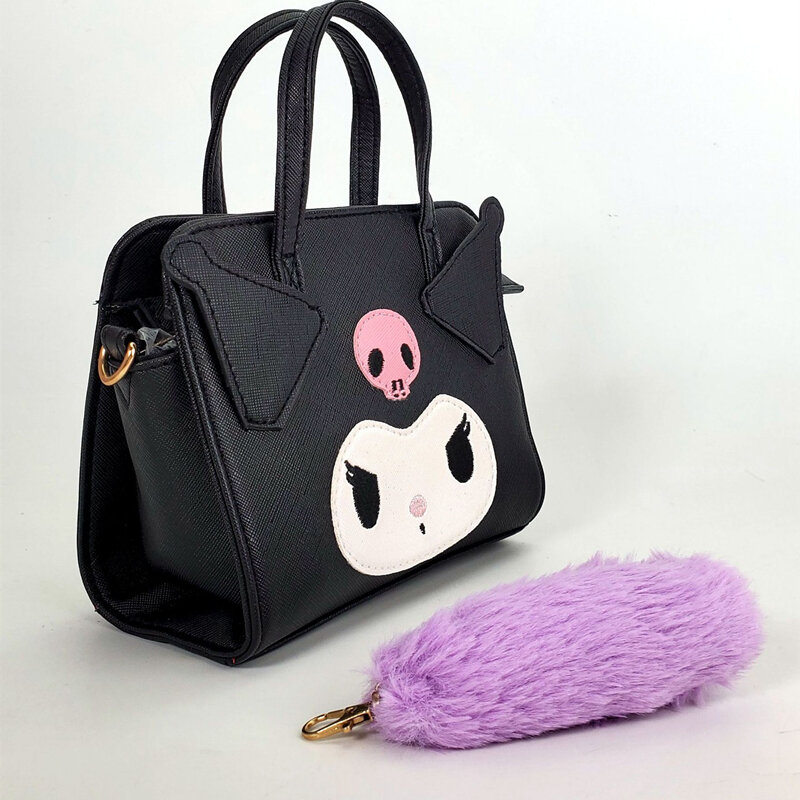 Sanrio Kuromi Melody กระเป๋าเป้สะพายหลัง Hello Kitty Dual-ใช้กระเป๋า Cinnamoroll Rucksack ด้านข้าง Pompom Purin กระเป๋าสะพายไหล่